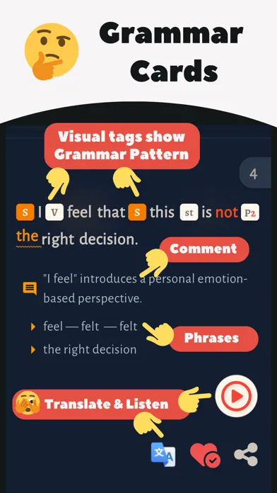 Capturas de pantalla de Grammar flashcards - Metkagram